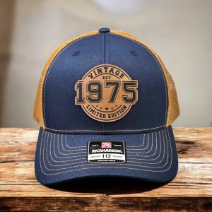 Birth Year Trucker Hat with Leather Patch | 21st 30th 40th 50th